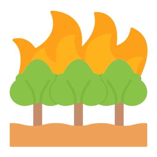 Лесной пожар Generic color fill иконка