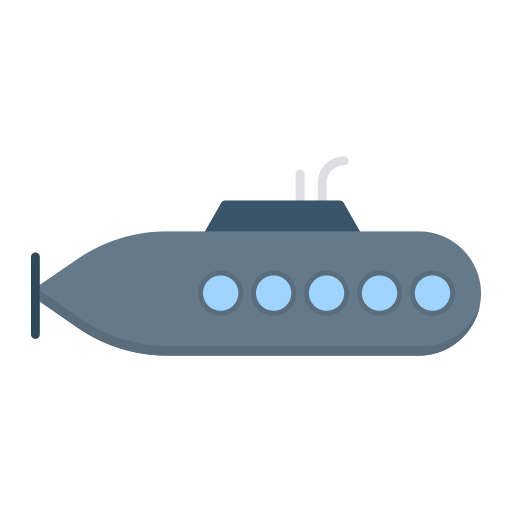 Łódź podwodna Generic color fill ikona