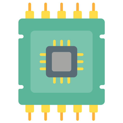 microprocesseur Generic color fill Icône
