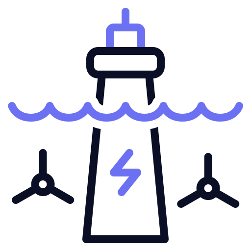 潮力エネルギー Generic color outline icon