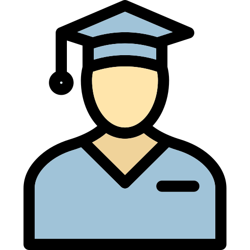 sombrero de graduado Generic color lineal-color icono