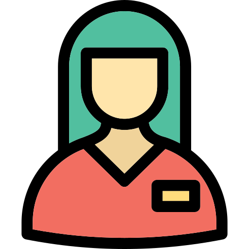vrouwelijke assistent Generic color lineal-color icoon