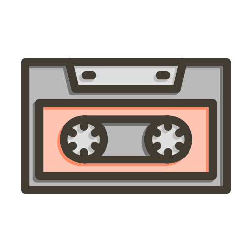 Cassette Generic color lineal-color icon