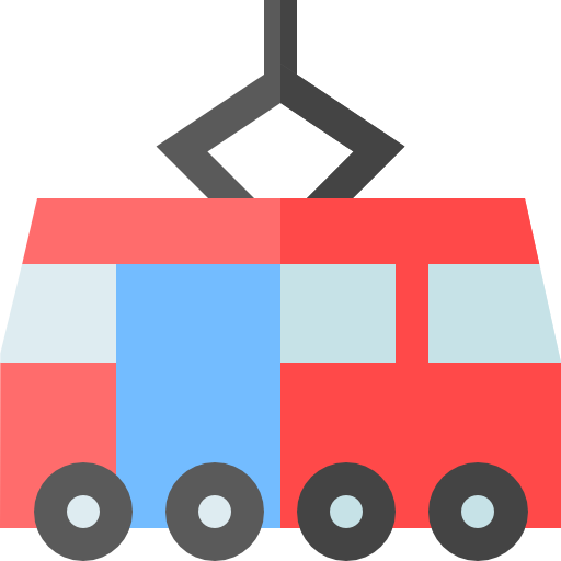 straßenbahn Basic Straight Flat icon