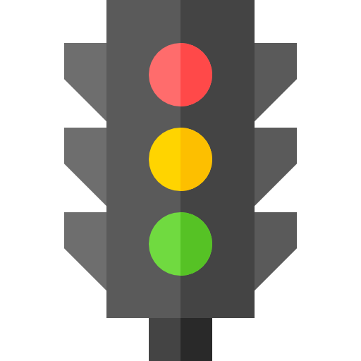 semáforo Basic Straight Flat icono
