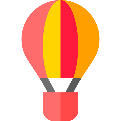 montgolfière Basic Straight Flat Icône