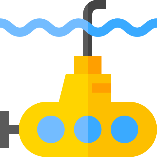 잠수함 Basic Straight Flat icon