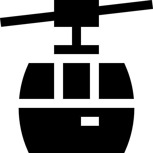 케이블카 Basic Straight Filled icon