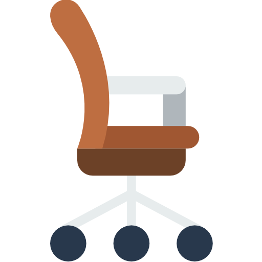 silla de oficina prettycons Flat icono