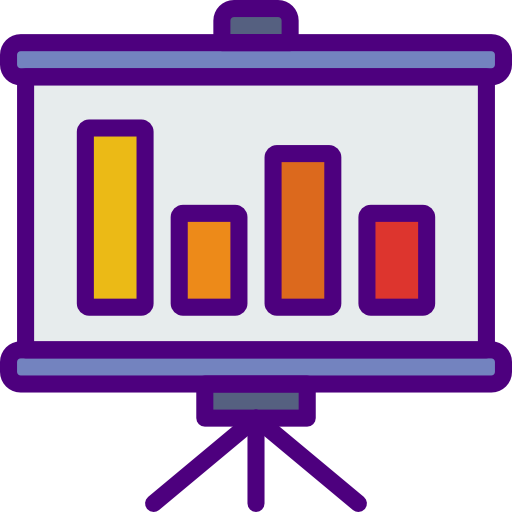 Bar chart prettycons Lineal Color icon