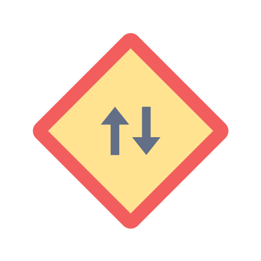 Two way street Generic color fill icon