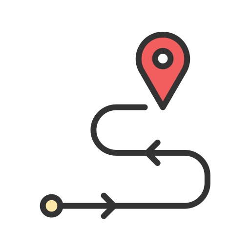 route Generic color lineal-color icon