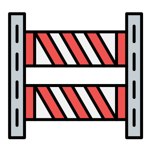 verkeersbarrière Generic color lineal-color icoon