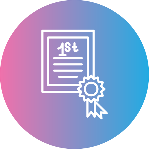 certificado Generic gradient fill icono