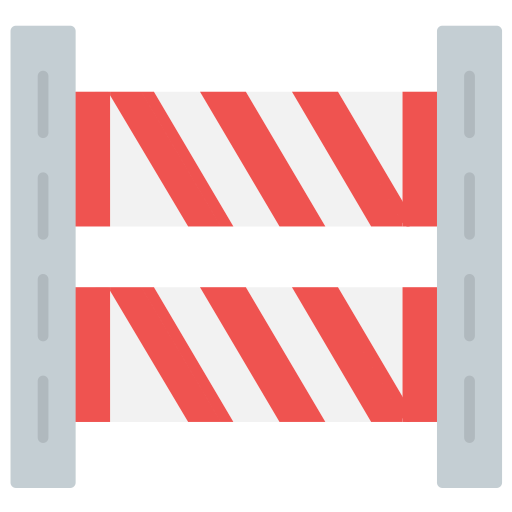 barrera de tráfico Generic color fill icono