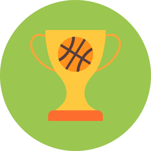 Basketball trophy Generic color fill icon