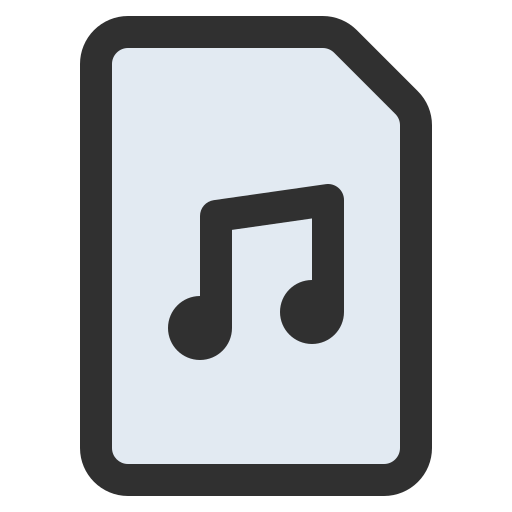 音楽ファイル Generic color lineal-color icon