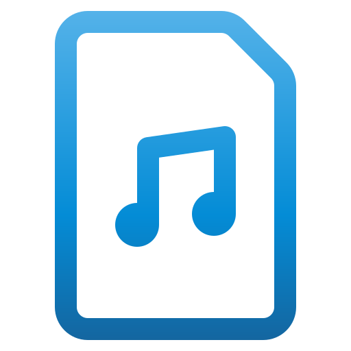 archivo de música Generic gradient outline icono