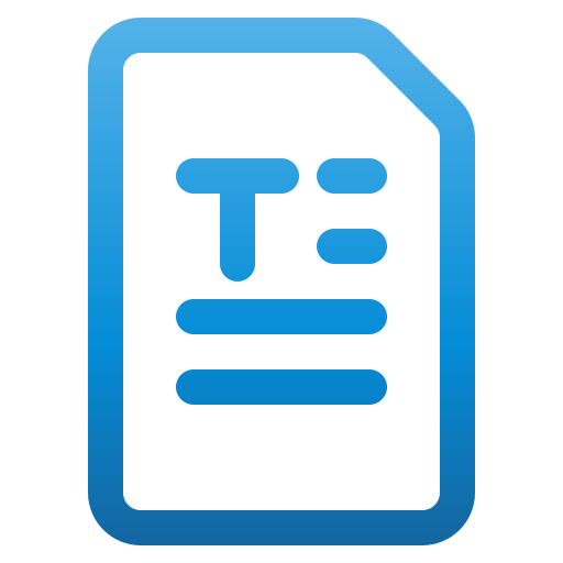 Text file Generic gradient outline icon