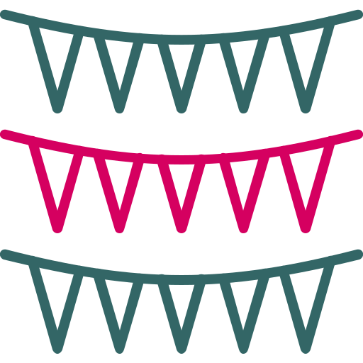 Bunting Generic color outline icon