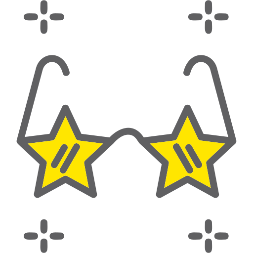 gafas estrella Generic color lineal-color icono