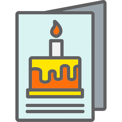 Birthday card Generic color lineal-color icon