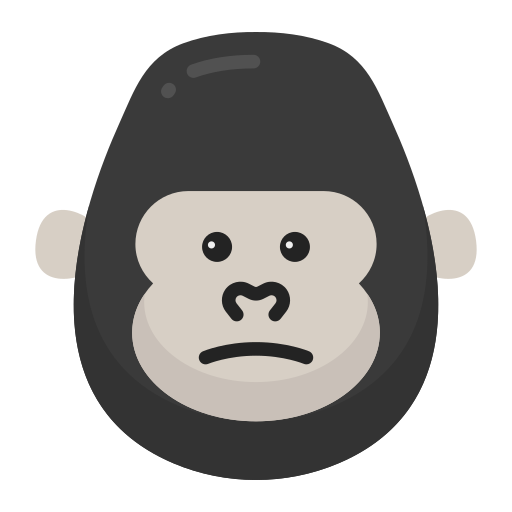Gorilla Generic color fill icon