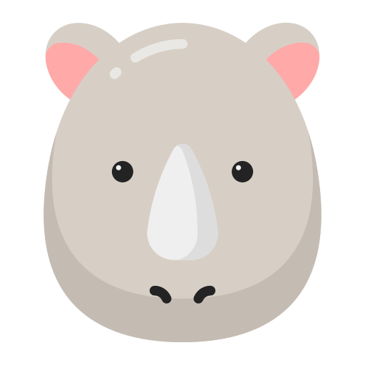 neushoorn Generic color fill icoon