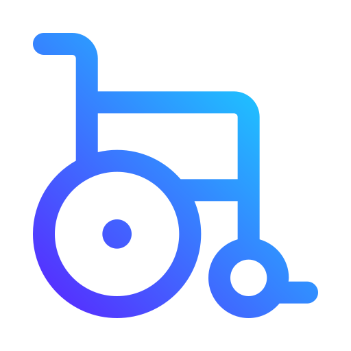 cadeira de rodas Generic gradient outline Ícone