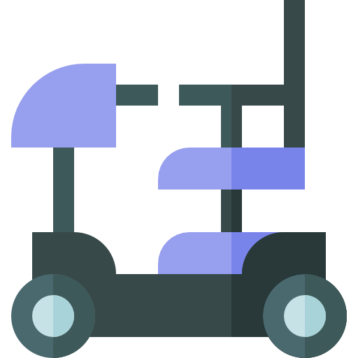 Wheelchair Basic Straight Flat icon