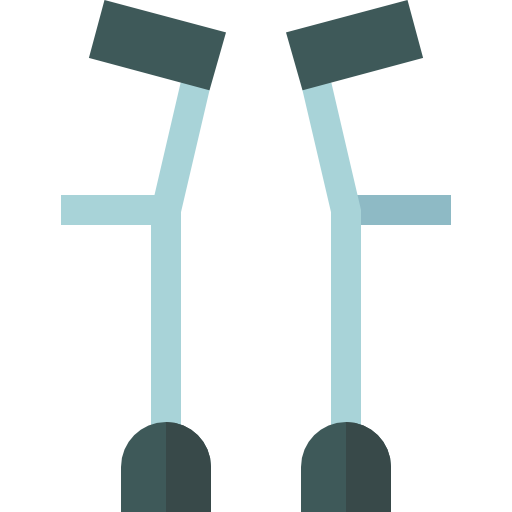 Crutch Basic Straight Flat icon