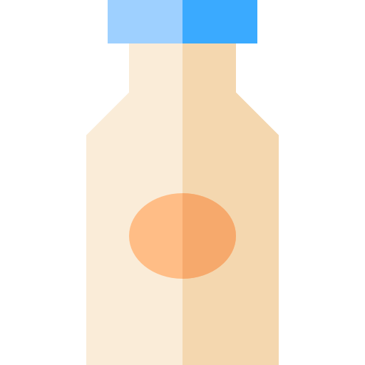 bottiglia di latte Basic Straight Flat icona