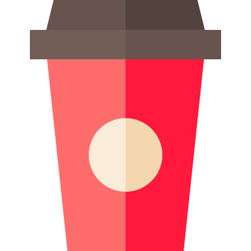 tasse à café Basic Straight Flat Icône