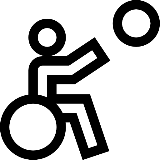 rollstuhlbasketball Basic Straight Lineal icon