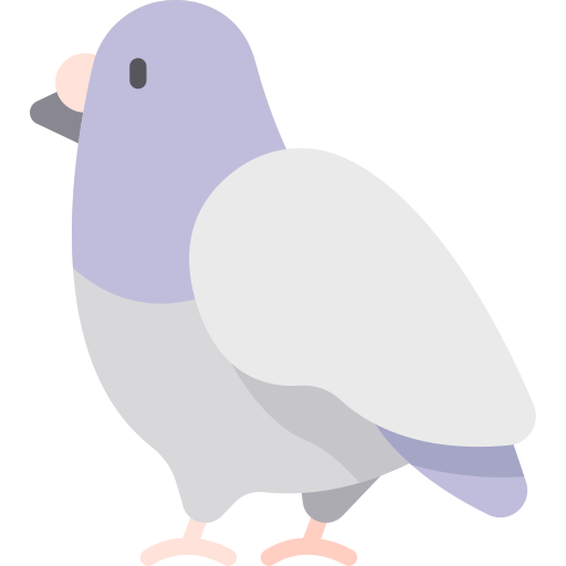 pigeon Kawaii Flat Icône