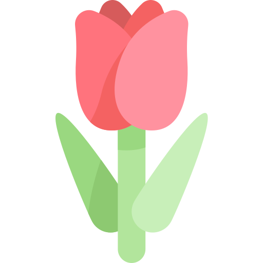 tulipe Kawaii Flat Icône