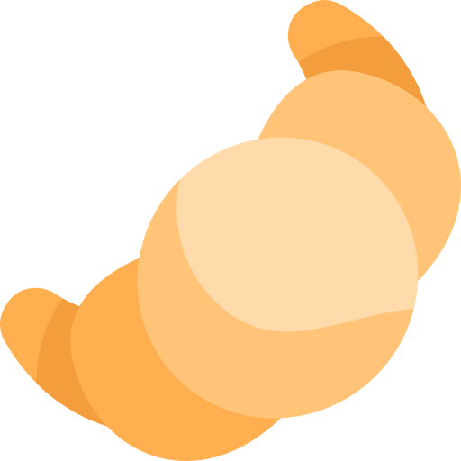 Croissant Kawaii Flat icon