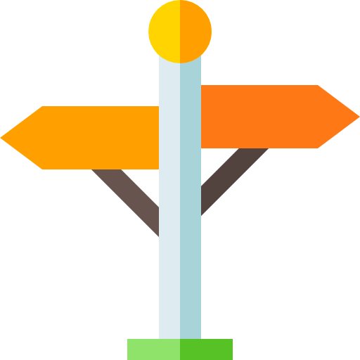 Directions Basic Straight Flat icon