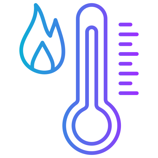 temperatura calda Generic gradient outline icona
