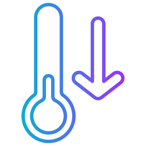 spadek temperatury Generic gradient outline ikona