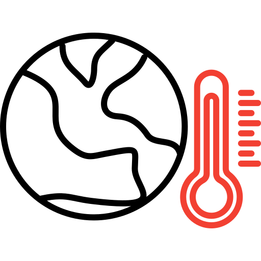 le réchauffement climatique Generic color outline Icône