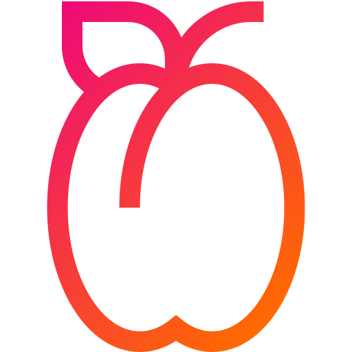 Śliwka Generic gradient outline ikona