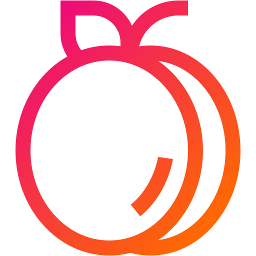 abrikoos Generic gradient outline icoon