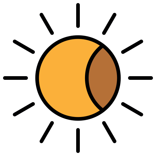 eclipse solar Generic color lineal-color icono