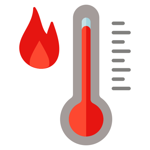 Hot temperature Generic color fill icon