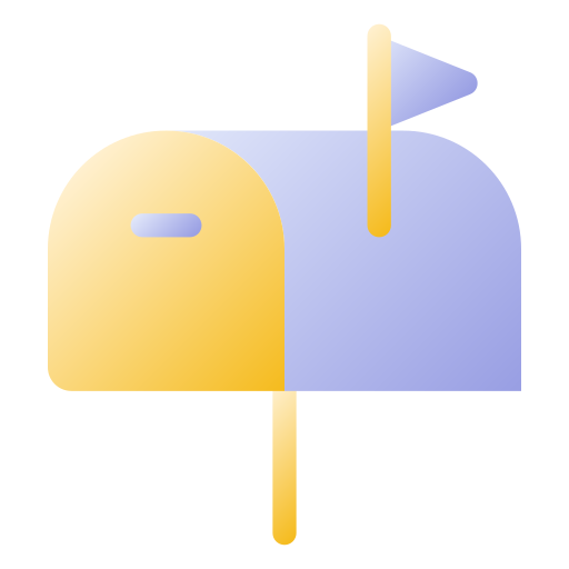 brievenbus Generic gradient fill icoon