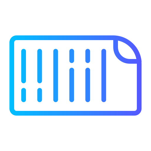 barcode Generic gradient outline icon