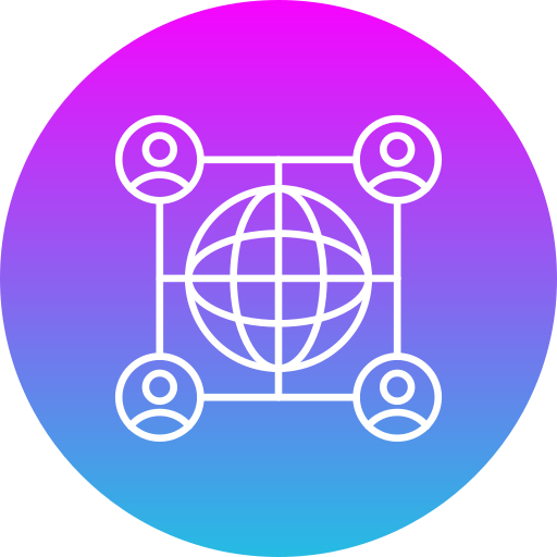 globaal netwerk Generic gradient fill icoon