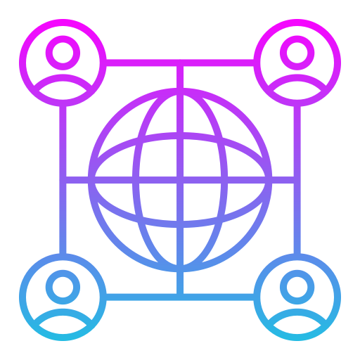 Global network Generic gradient outline icon