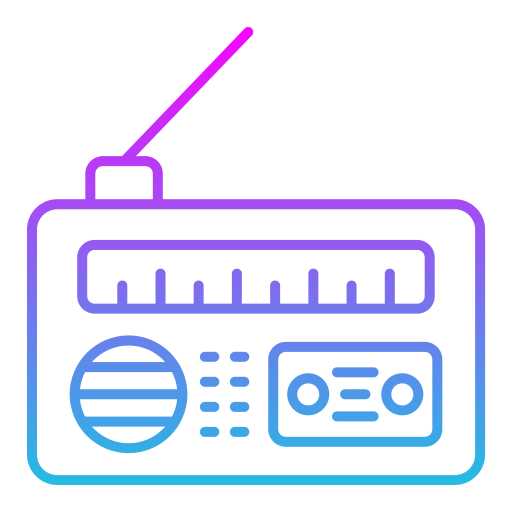 radio Generic gradient outline icono